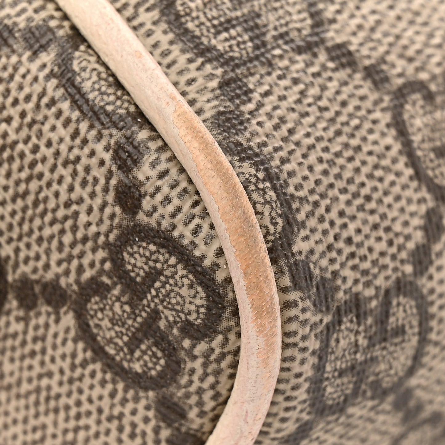 GG Supreme Monogram Textured Calfskin Web Mini Ophidia Shoulder Bag Beige Ebony Mystic White
