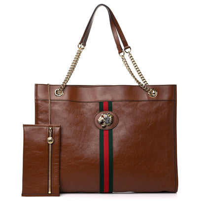 Gucci Calfskin Large Rajah Chain Tote Cuir 1 of 10