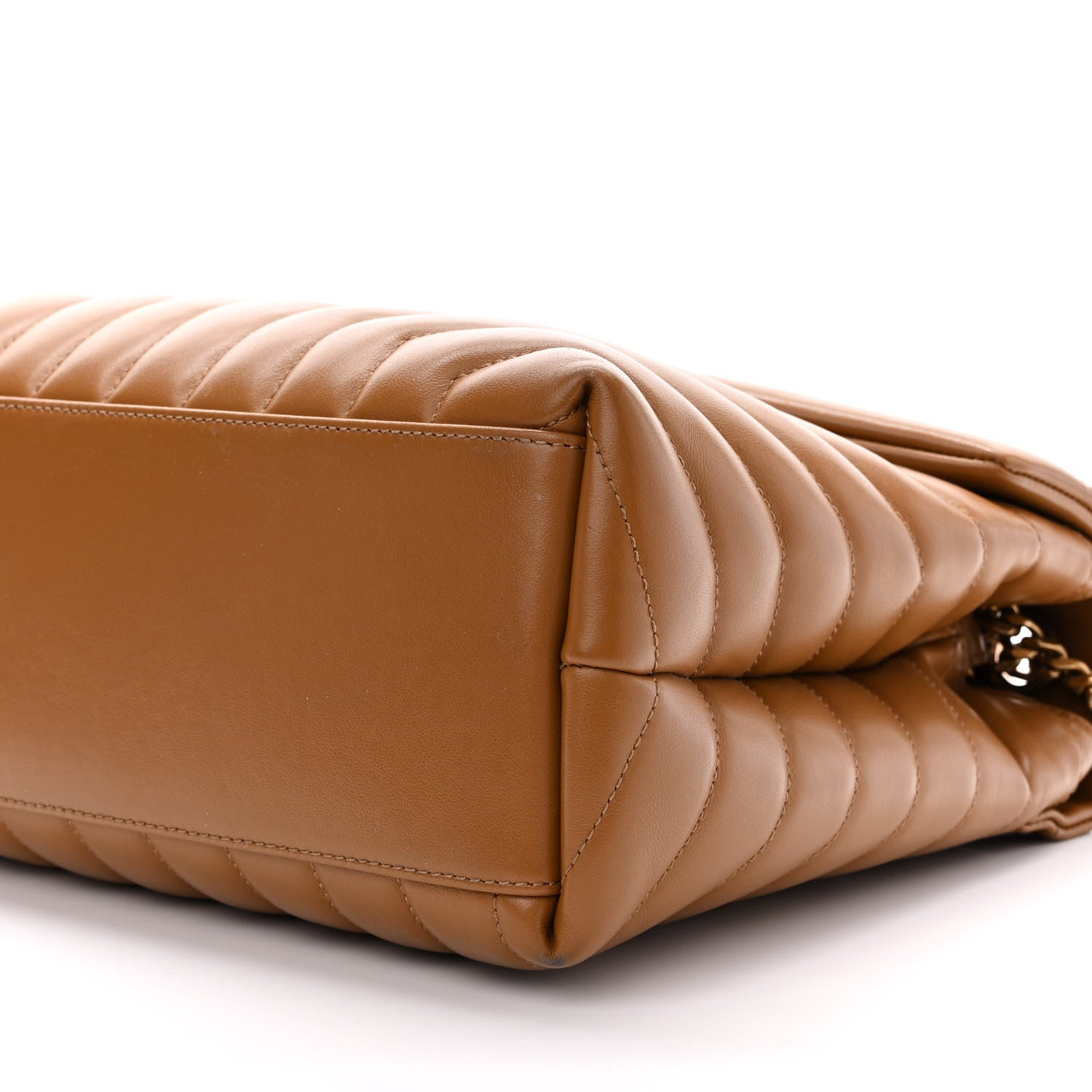 Saint Laurent Calfskin Y Quilted Monogram Medium Loulou Chain Satchel Dark Natural 11 of 13