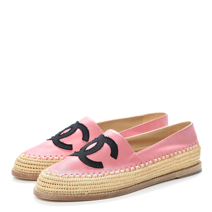 Chanel Lambskin Grosgrain CC Espadrilles 39 Pink 3 of 9