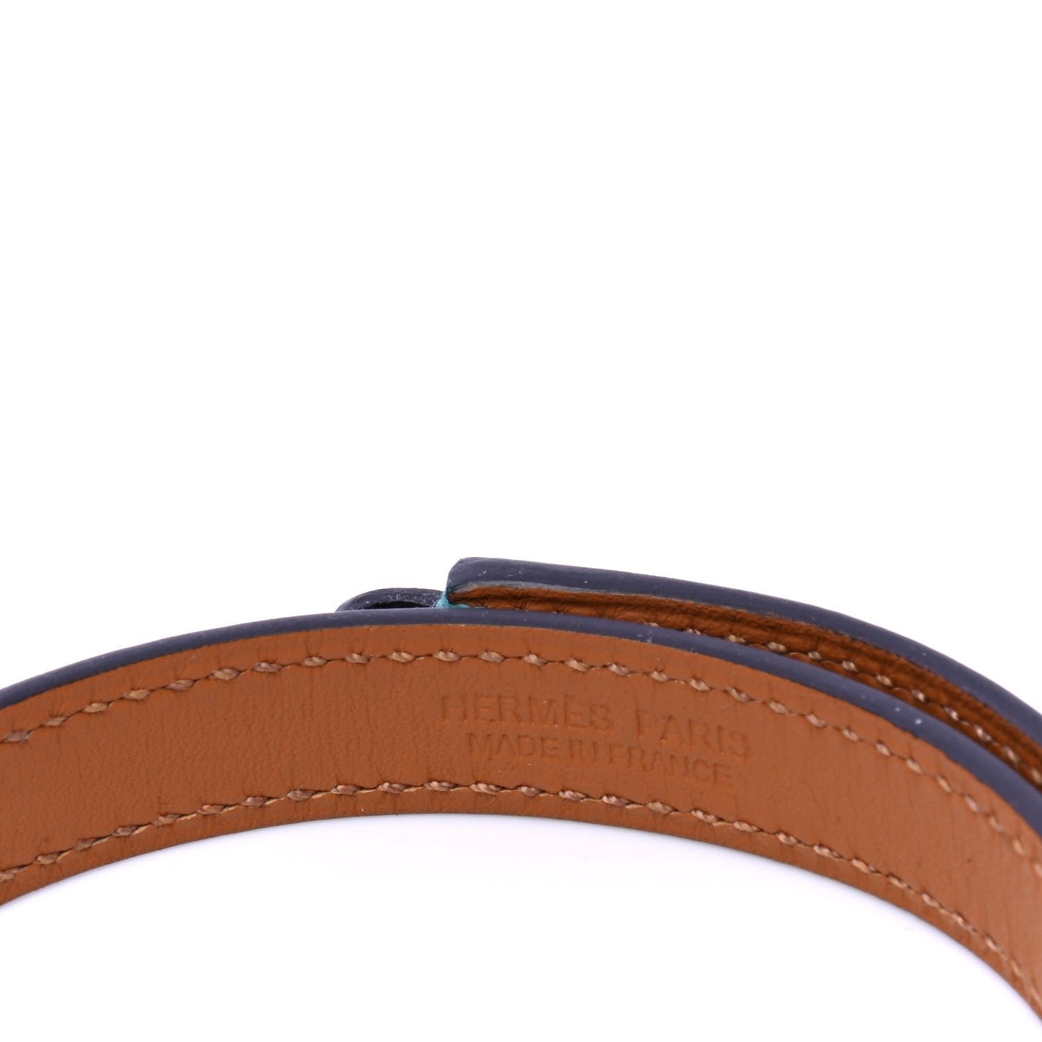 Hermes Epsom Rivale Double Tour Bracelet S Bleu Paon 5 of 6