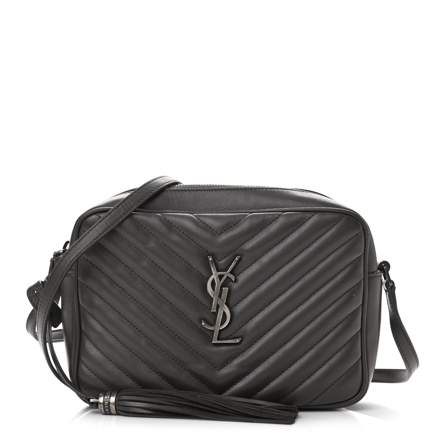 Saint Laurent Calfskin Matelasse Monogram Lou Camera Bag Sea Pebble 1 of 13