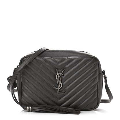 Saint Laurent Calfskin Matelasse Monogram Lou Camera Bag Sea Pebble 1 of 13