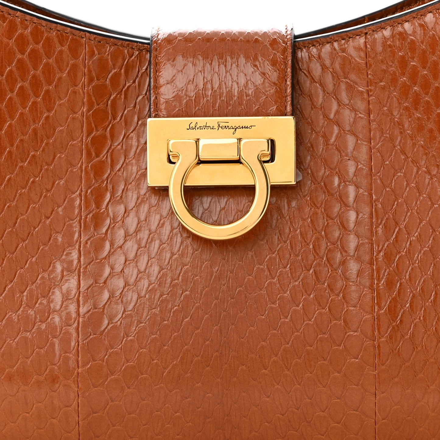 Snakeskin Trifolio Shoulder Bag Sella