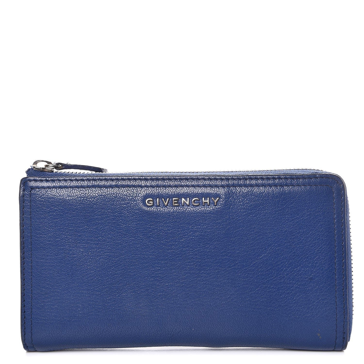 Givenchy Sugar Goatskin Pandora Half Zip Long Wallet Medium Blue 1 of 10