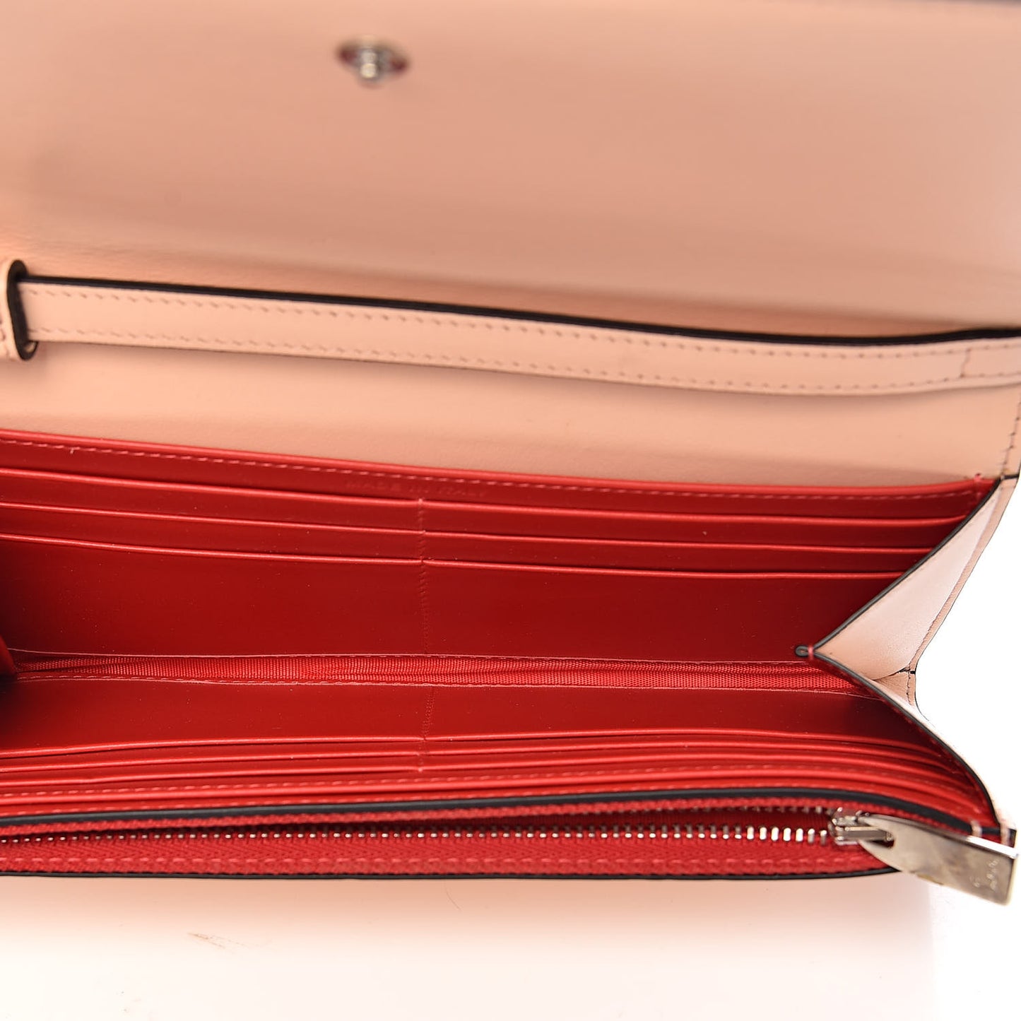 Calfskin Macaron Spiked Flap Wallet Beige