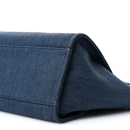 Chanel Mixed Fibers Calfskin Medium Deauville Tote Navy Blue 10 of 10