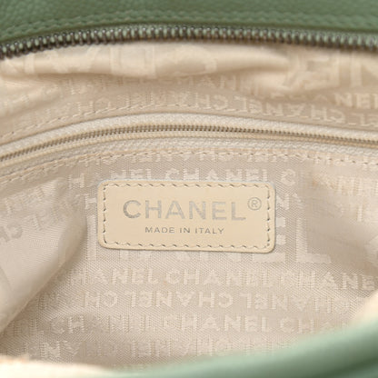 Chanel Caviar Square Stitched Bowler Light Green 6 of 10