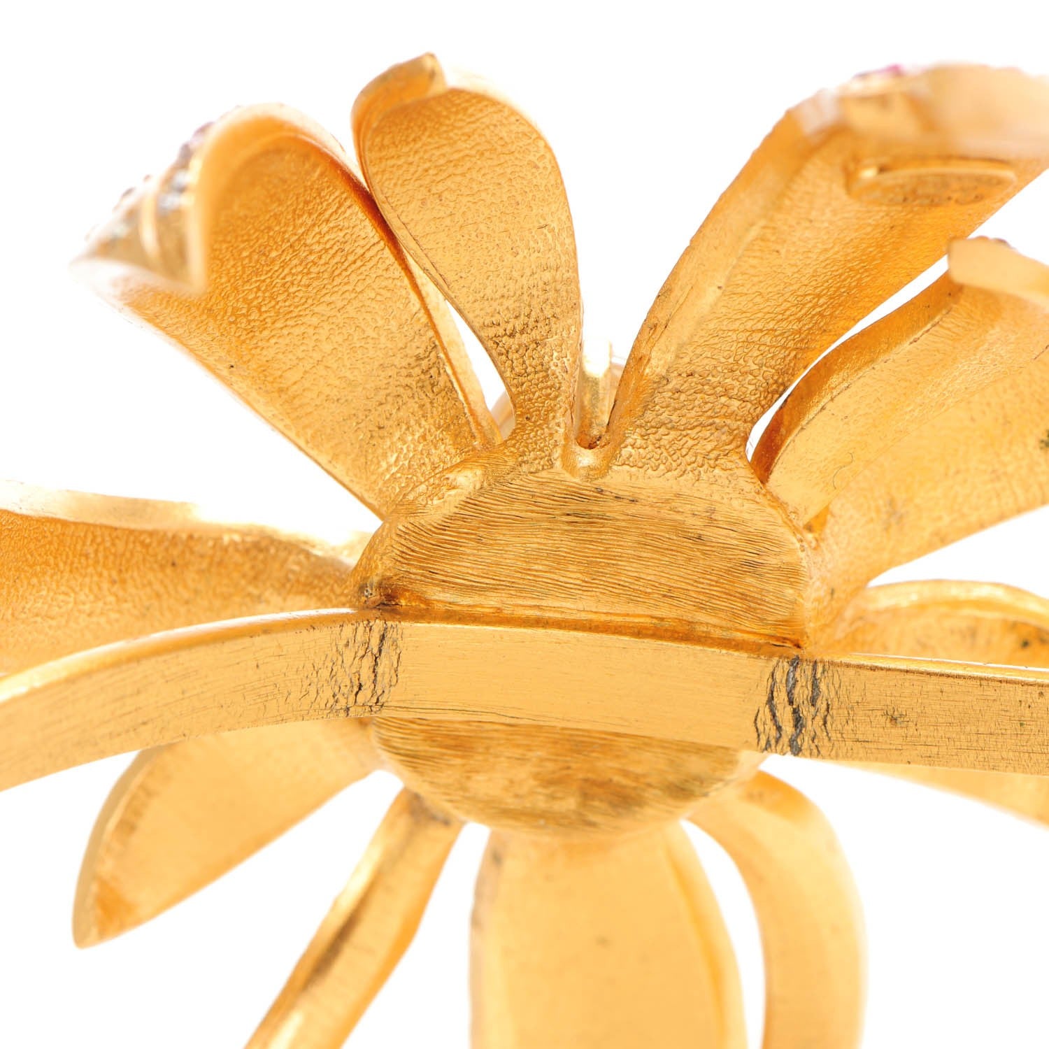 Chanel Pearl Crystal Large Palm Tree Cuff Gold 4 of 5