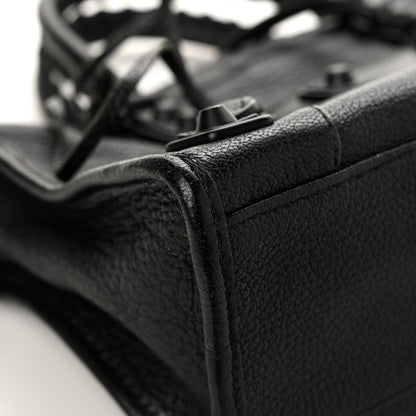 Balenciaga Chevre Black Metallic Edge Hardware S City Black 10 of 11