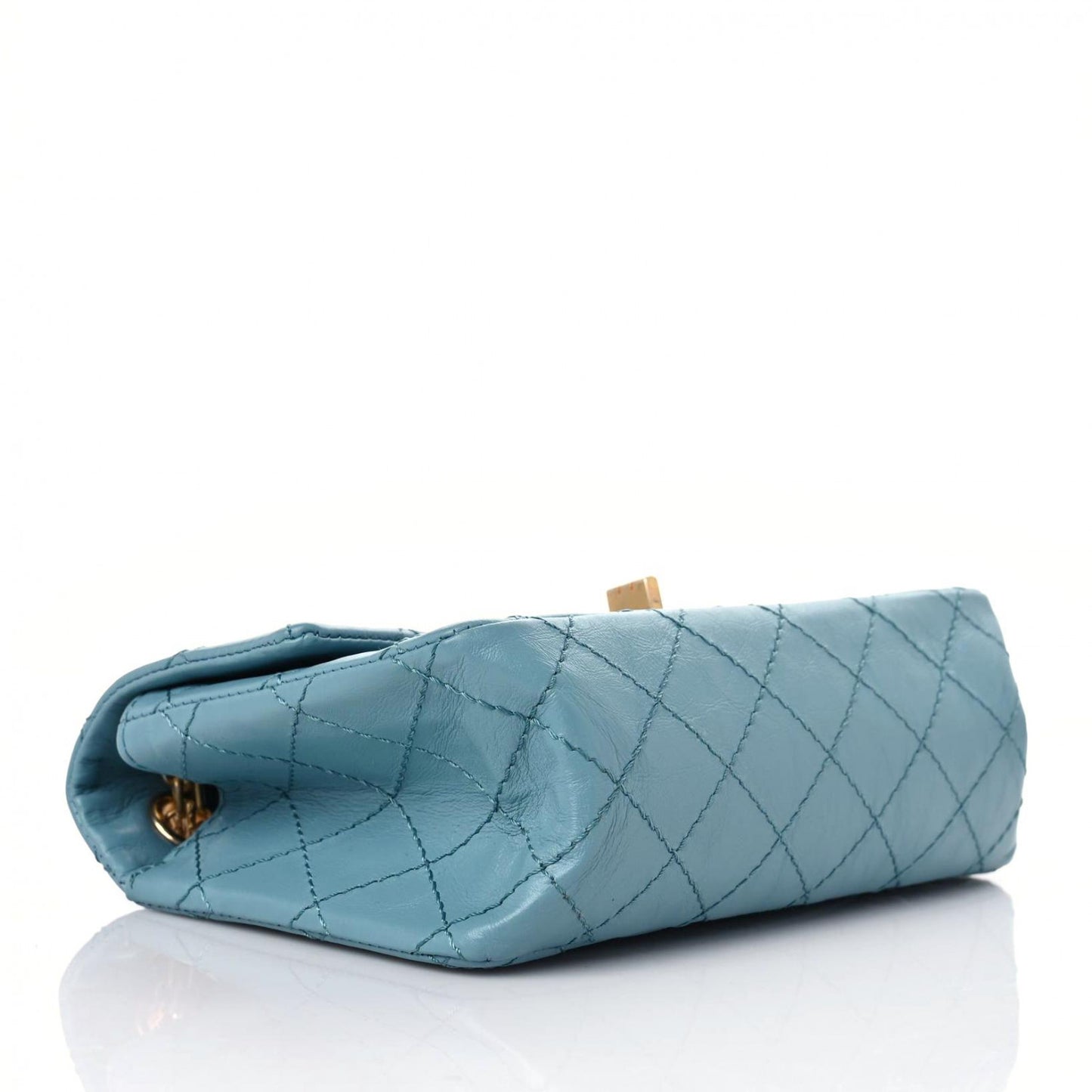 Aged Calfskin Quilted 2.55 Reissue Mini Flap Blue
