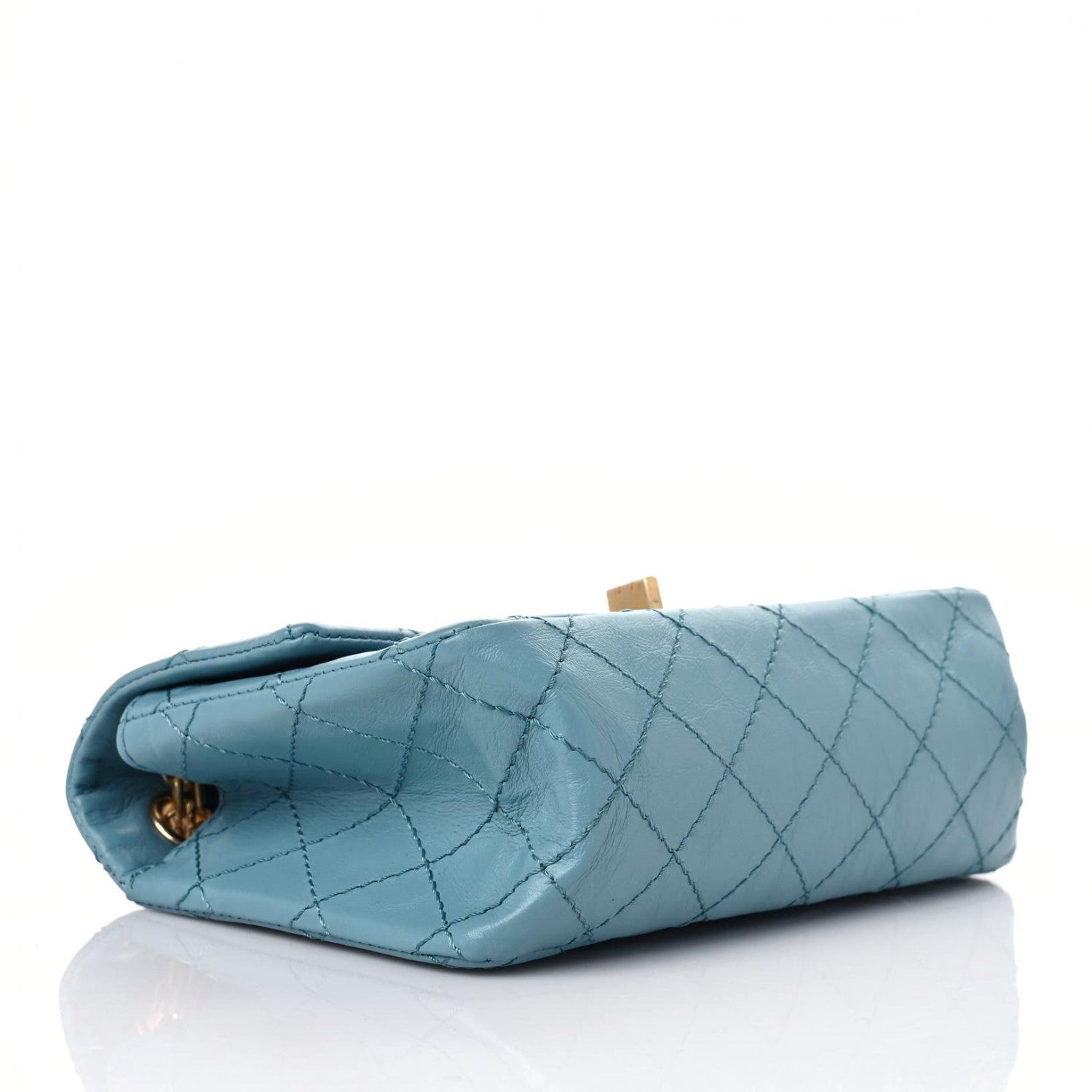 Chanel Aged Calfskin Quilted 2.55 Reissue Mini Flap Blue 4 of 10