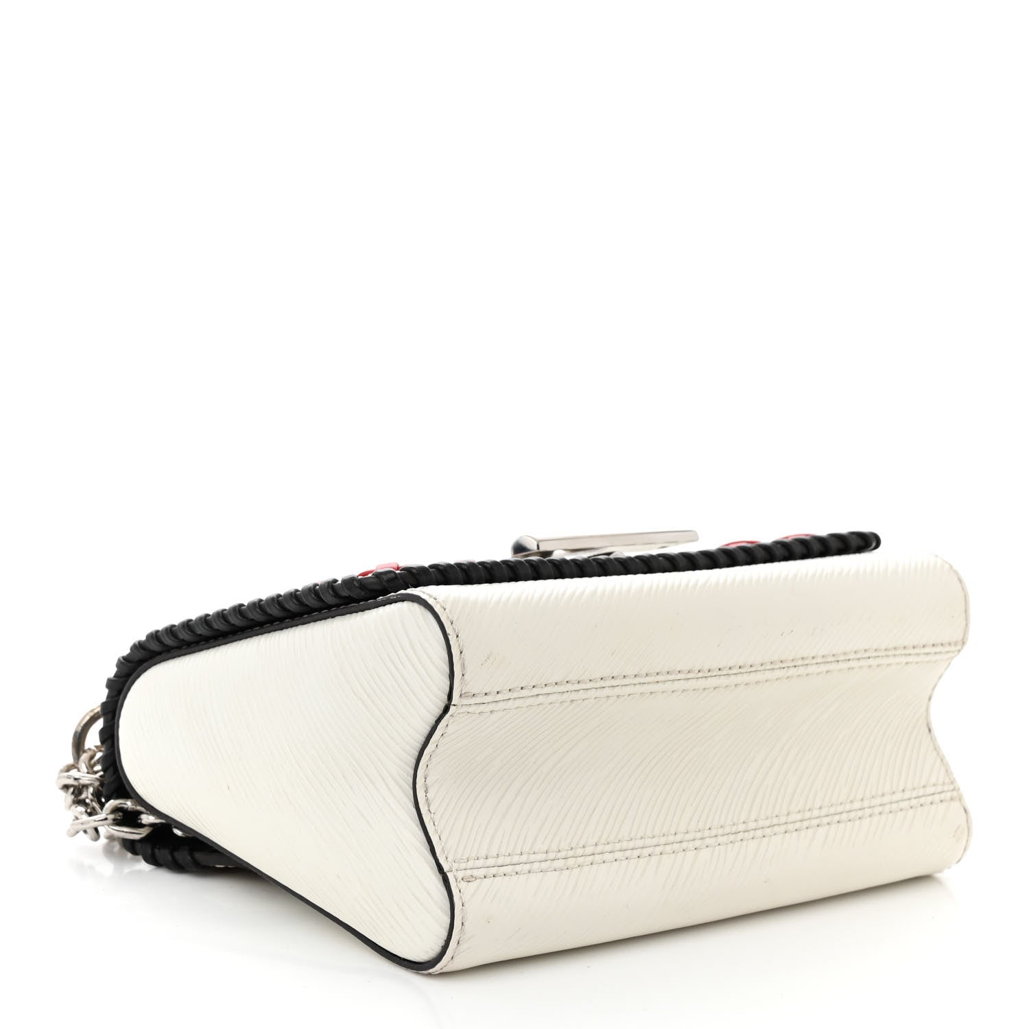 Louis Vuitton Epi Embroidered Twist Shoulder Bag PM White 4 of 9