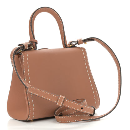 Delvaux Grained Rodeo Calfskin Surpique Mini Brillant Satchel Vegetal Ivory 3 of 10