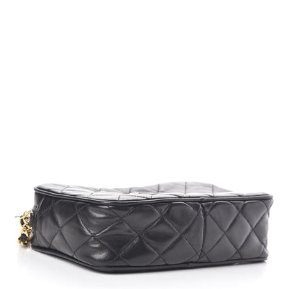 Chanel Lambskin Quilted CC Tassel Camera Case Black 4 of 13
