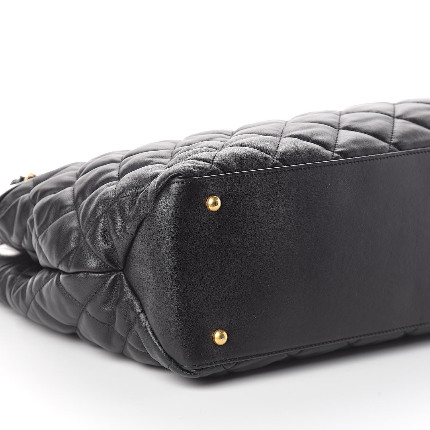 Chanel Calfskin Quilted Large Soft Elegance Tote Black 10 of 11