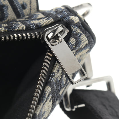 Christian Dior Oblique Mens Mini Saddle Bag Blue 10 of 10