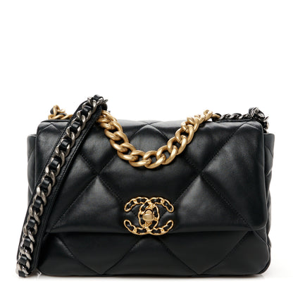 Chanel Lambskin Quilted Medium Chanel 19 Flap Black 1 of 10