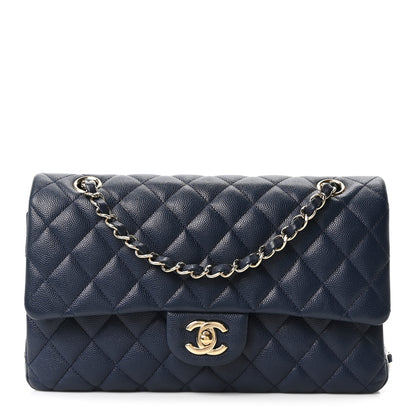 Chanel Caviar Quilted Medium Double Flap Navy 1 of 10