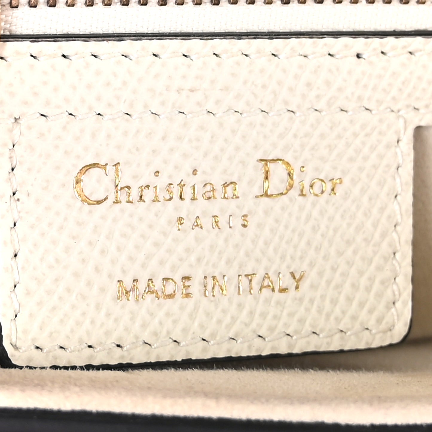 Grained Calfskin Saddle Bag White