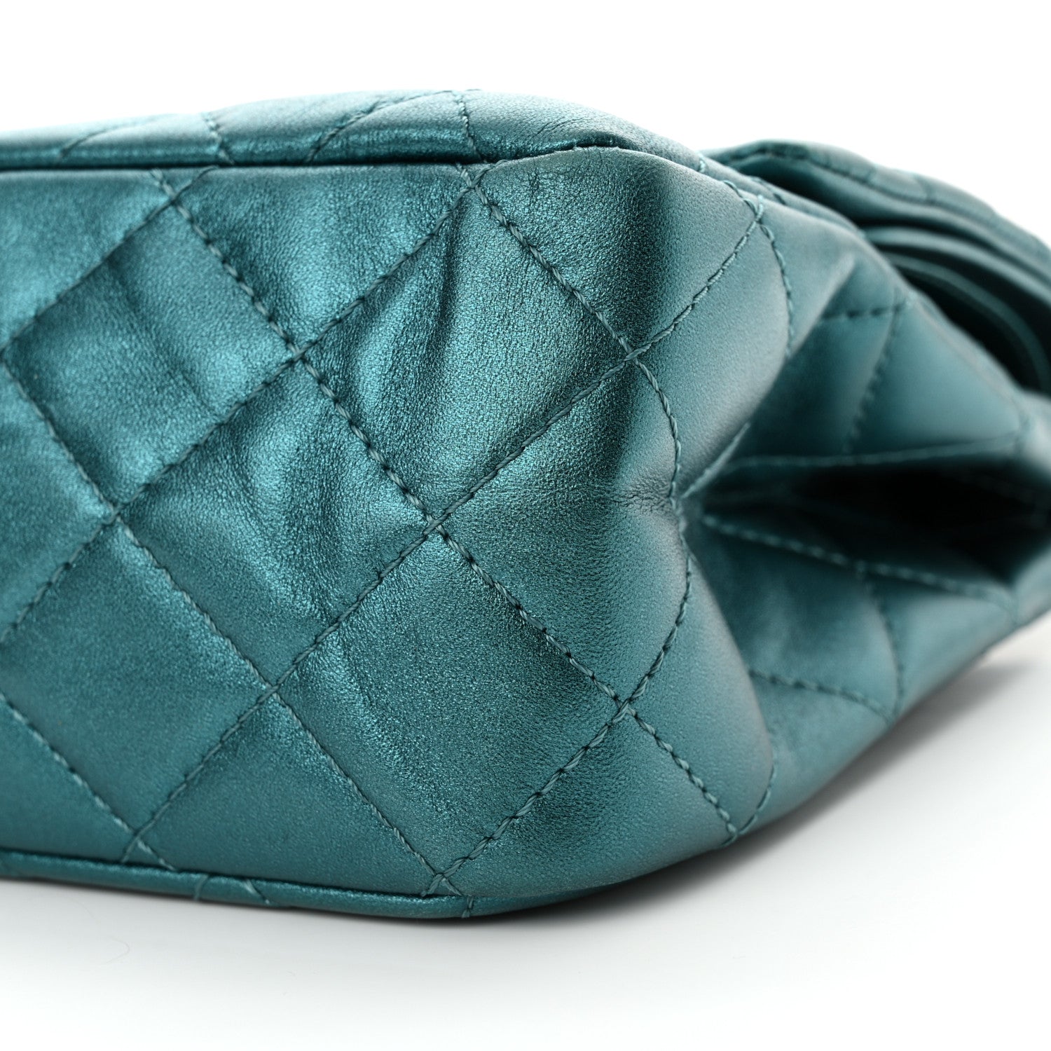 Chanel Metallic Calfskin Quilted 2.55 Reissue Flap 227 Turquoise 10 of 13