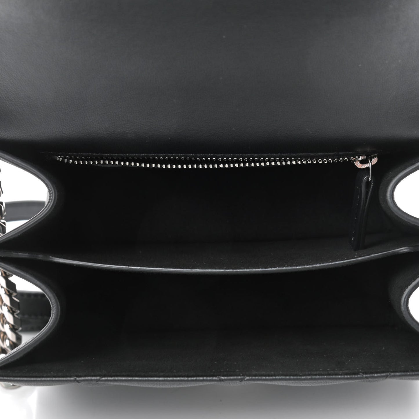 Lambskin Quilted Knuckle Shoulder Bag Black