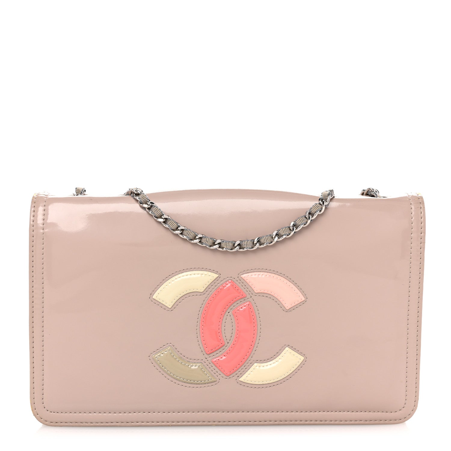 Chanel Vinyl Lipstick Flap Dark Beige 1 of 12