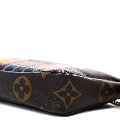 Louis Vuitton Monogram 2020 Christmas Animation Roller Coaster Mini Pochette Accessories Pivoine 9 of 10