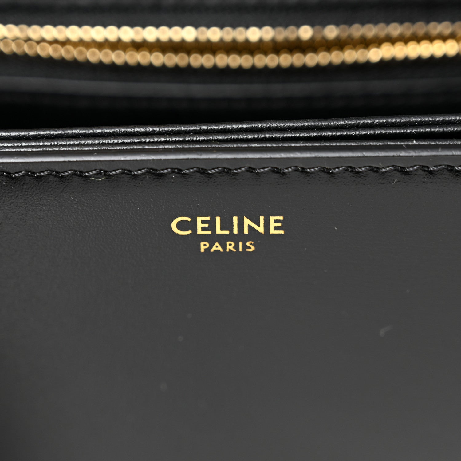 Celine Shiny Calfskin Teen Triomphe Black 6 of 9