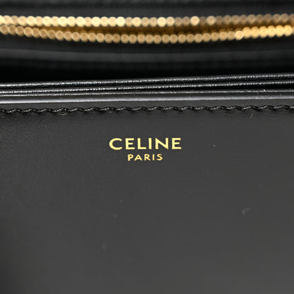 Celine Shiny Calfskin Teen Triomphe Black 6 of 9