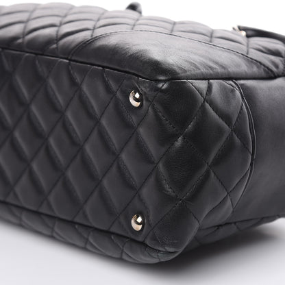 Chanel Calfskin Quilted Large Cambon Bowler Black White 9 of 22