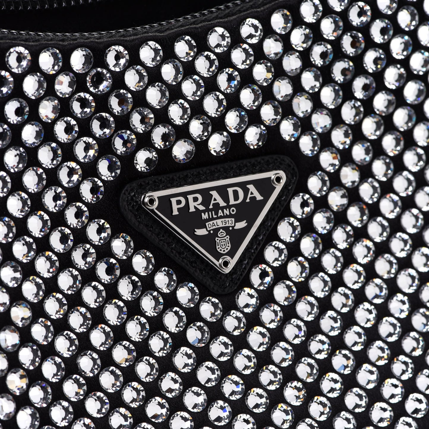 Satin Crystal Mini Re-Edition 2000 Bag Cristal