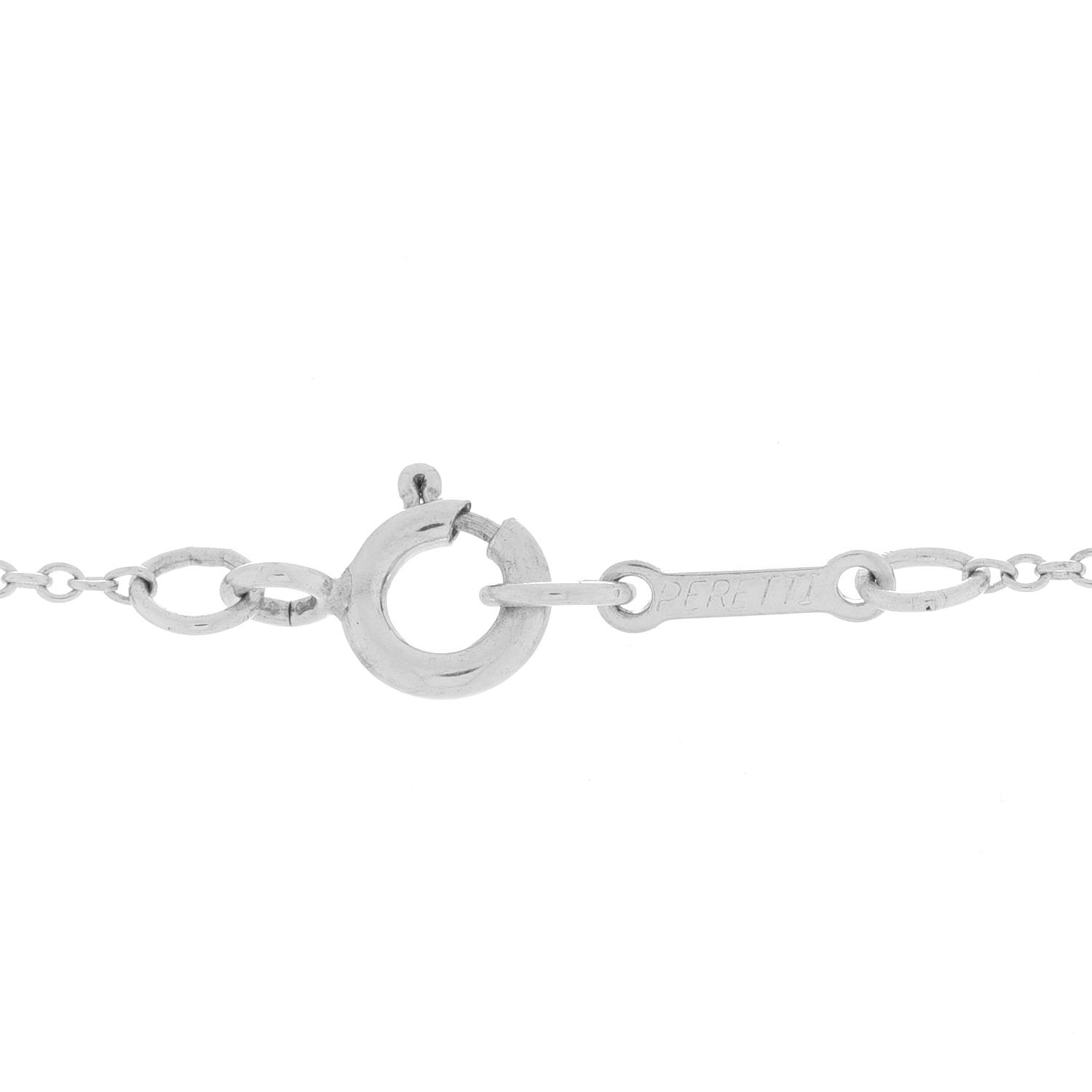 Tiffany Sterling Silver 18mm Elsa Peretti Bean Pendant Necklace 5 of 6