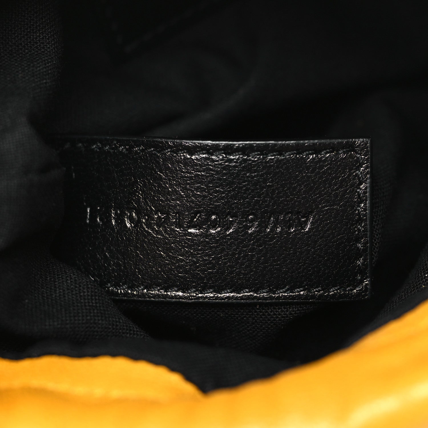 Saint Laurent Lambskin Paris Drawstring Pouch Saffran 7 of 9