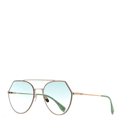 Fendi Metal Geometric Sunglasses FF 0194/S Green 1 of 8
