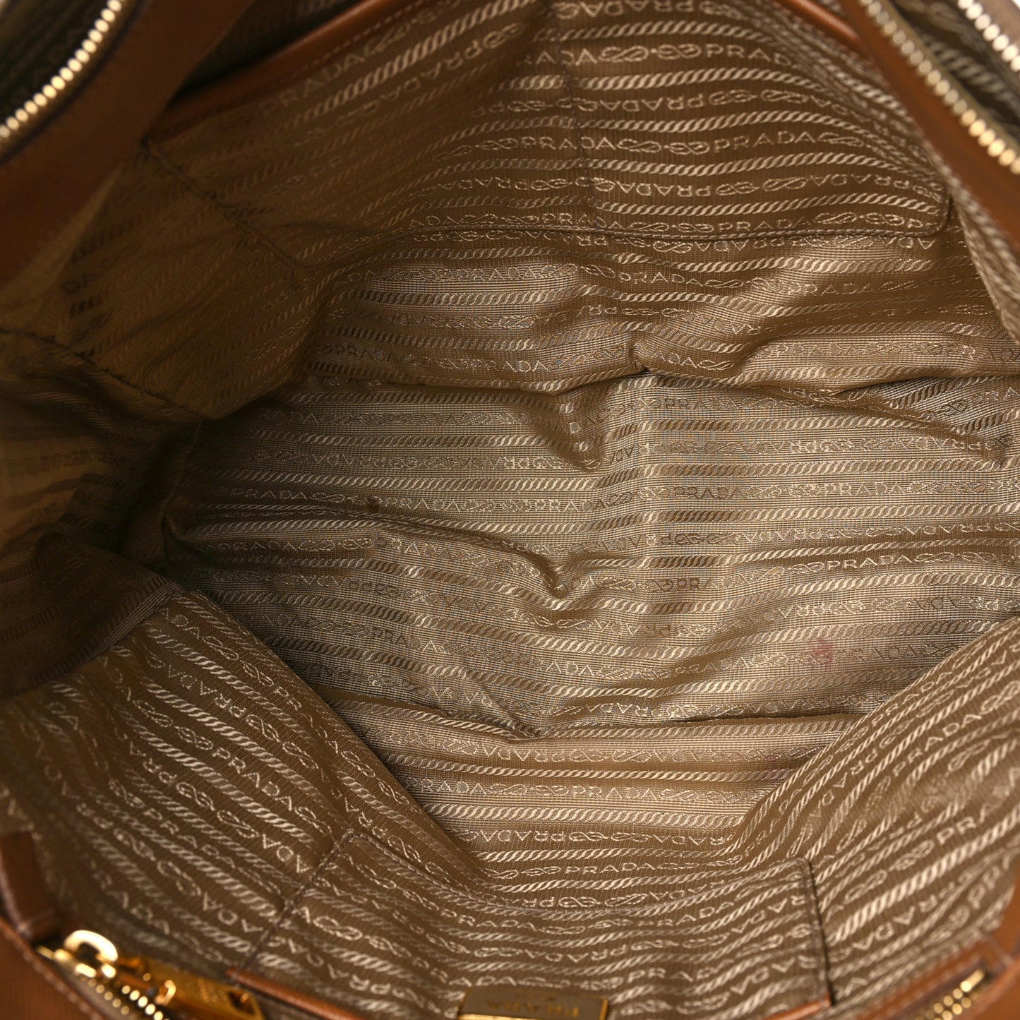 Saffiano Large Galleria Double Zip Tote Caramel