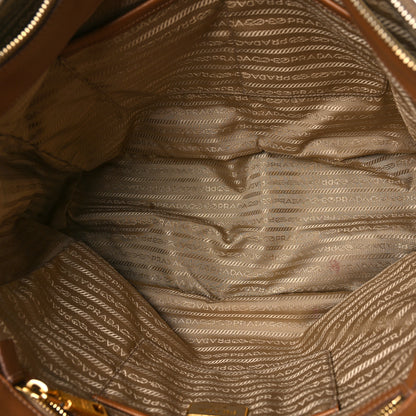 Prada Saffiano Large Galleria Double Zip Tote Caramel 5 of 10