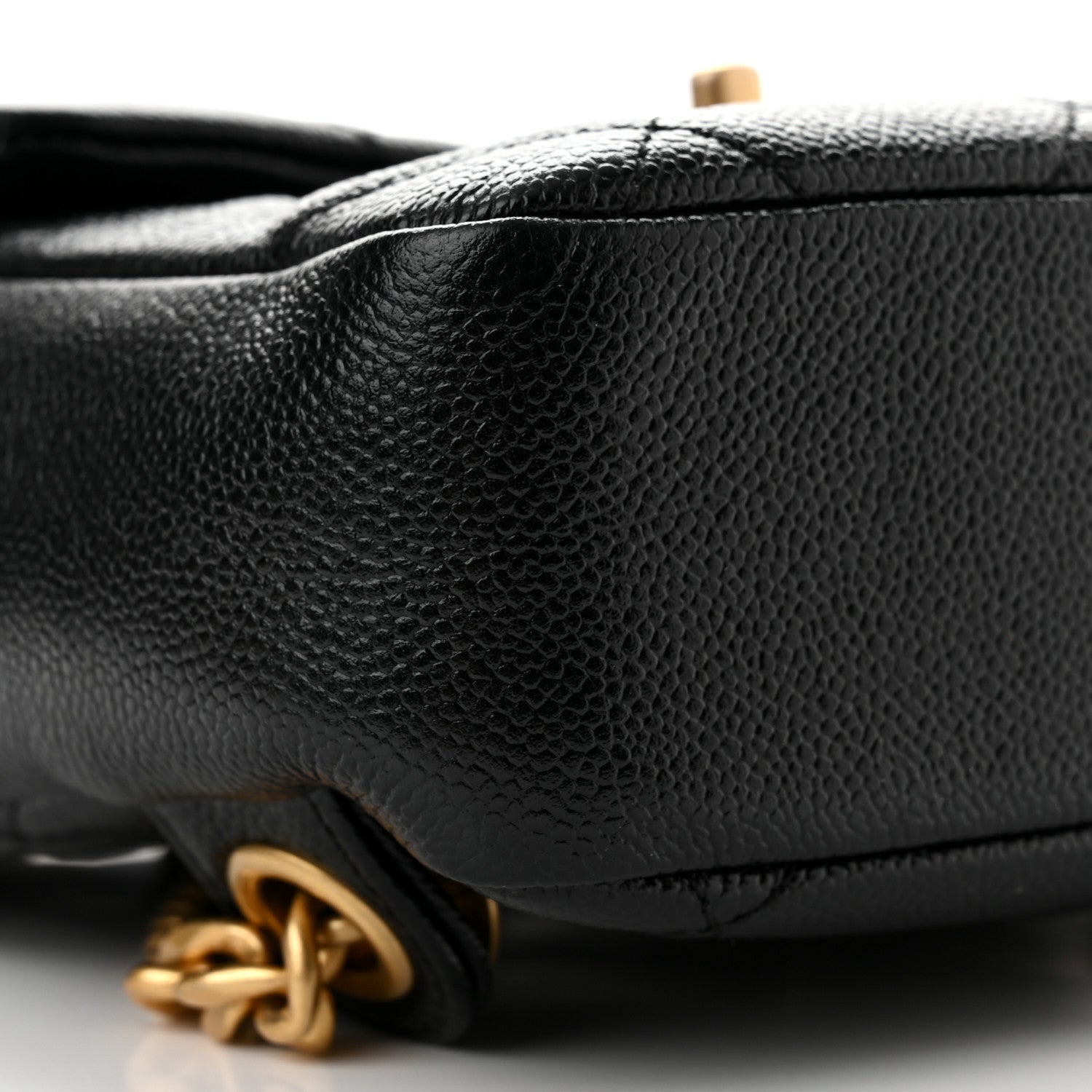 Chanel Shiny Caviar Quilted Chain Melody Backpack Black 9 of 11