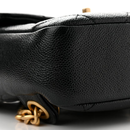 Chanel Shiny Caviar Quilted Chain Melody Backpack Black 9 of 11