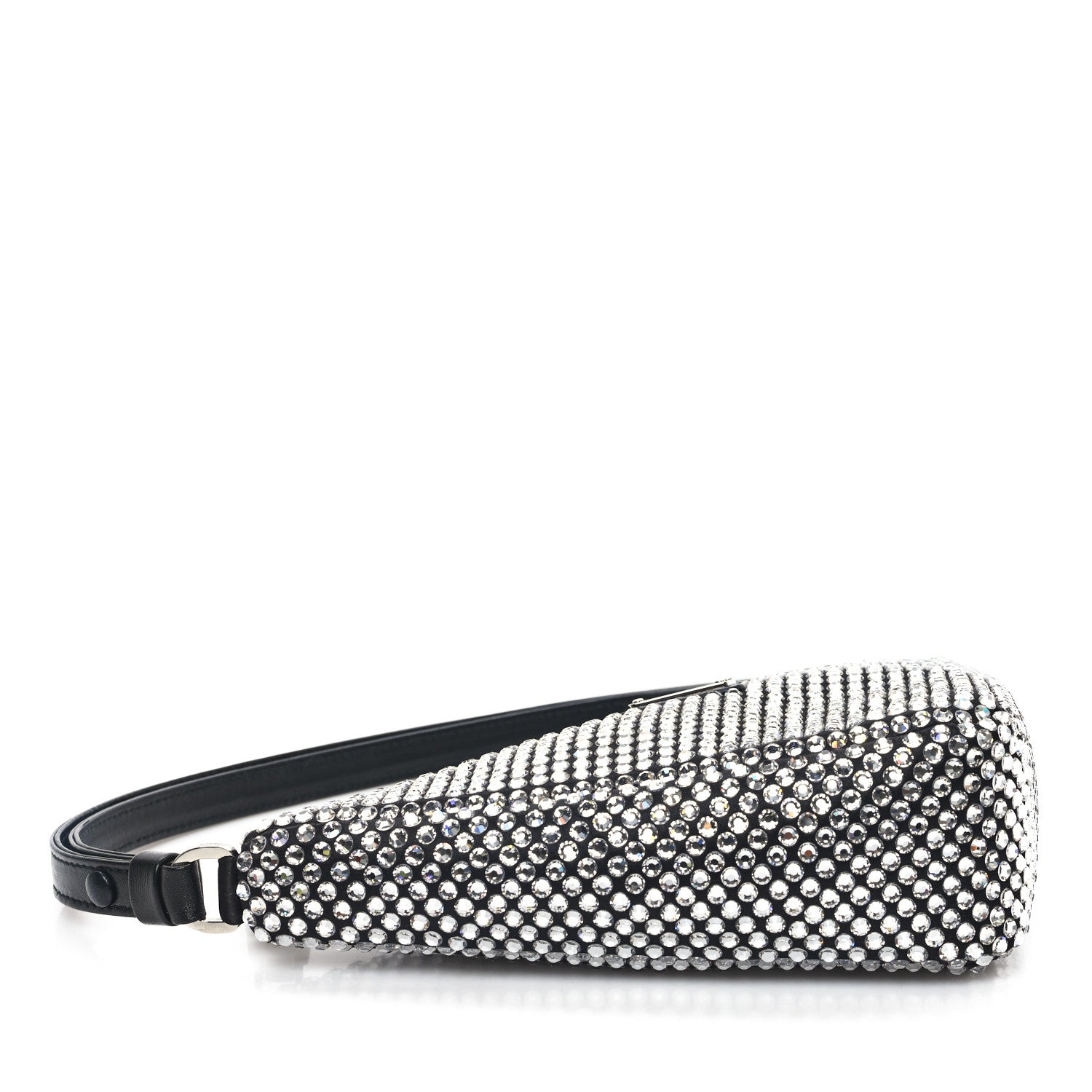 Prada Satin Crystal Triangle Pouch Cristal 4 of 9