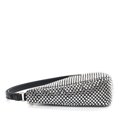 Prada Satin Crystal Triangle Pouch Cristal 4 of 9