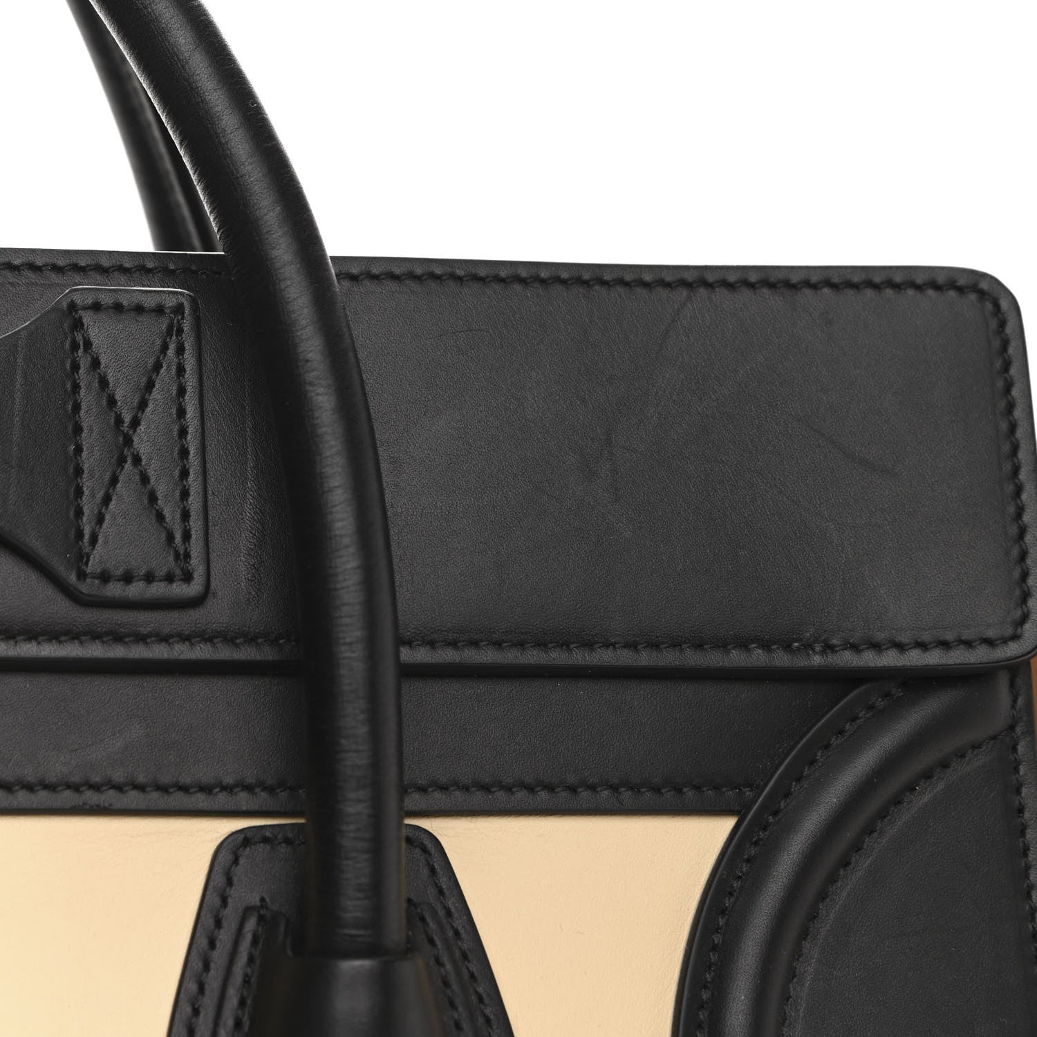 Celine Satin Calfskin Mini Tri-Color Luggage Seashell 10 of 12