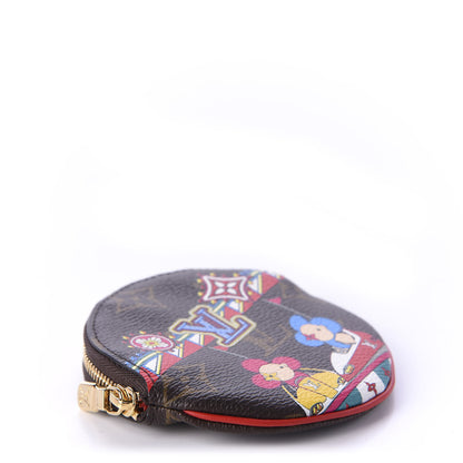 Louis Vuitton Monogram 2020 Christmas Animation Bumper Cars Round Coin Purse Coquelicot 4 of 8