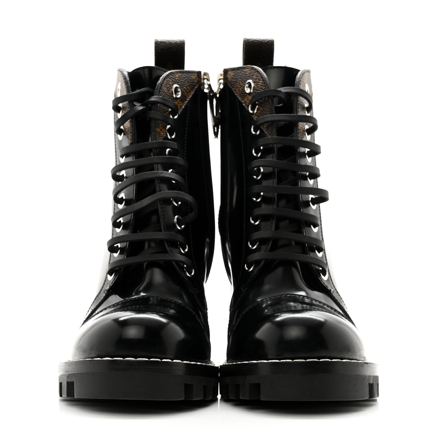 Patent Calfskin Star Trail Ankle Boots 37.5 Black