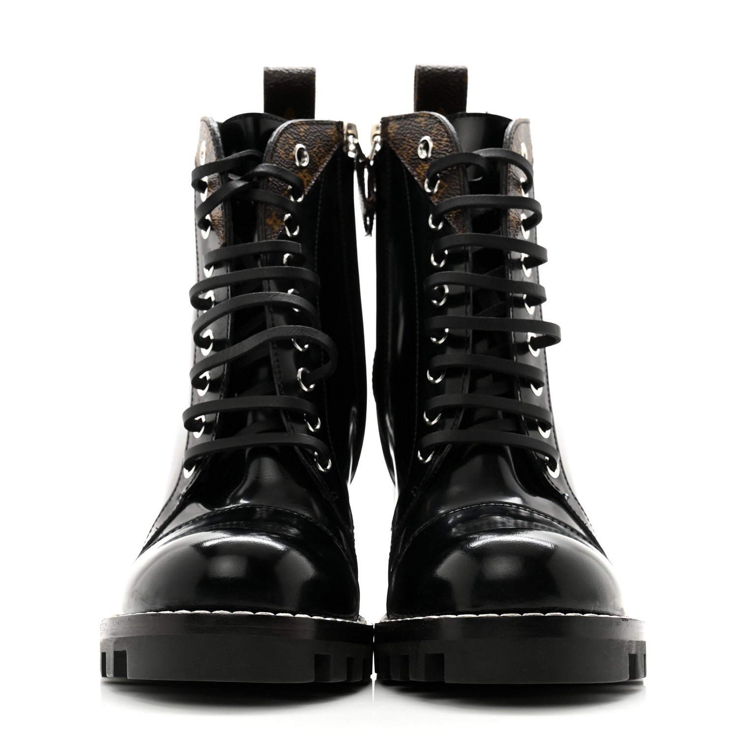 Louis Vuitton Patent Calfskin Star Trail Ankle Boots 37.5 Black 2 of 9