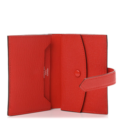 Hermes Chevre Mysore Mini Bearn Wallet Rouge De Coeur 4 of 4
