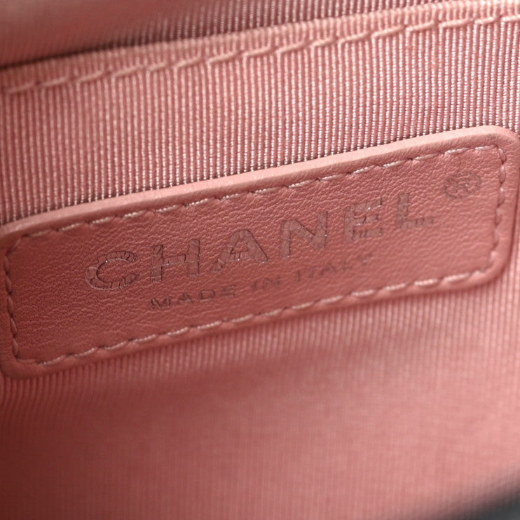 Chanel Lambskin Tweed Trim Vertical Camera Case Navy 5 of 10