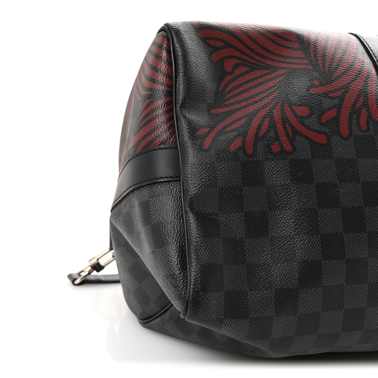 Louis Vuitton Damier Graphite Rope Keepall Bandouliere 45 Red 8 of 9