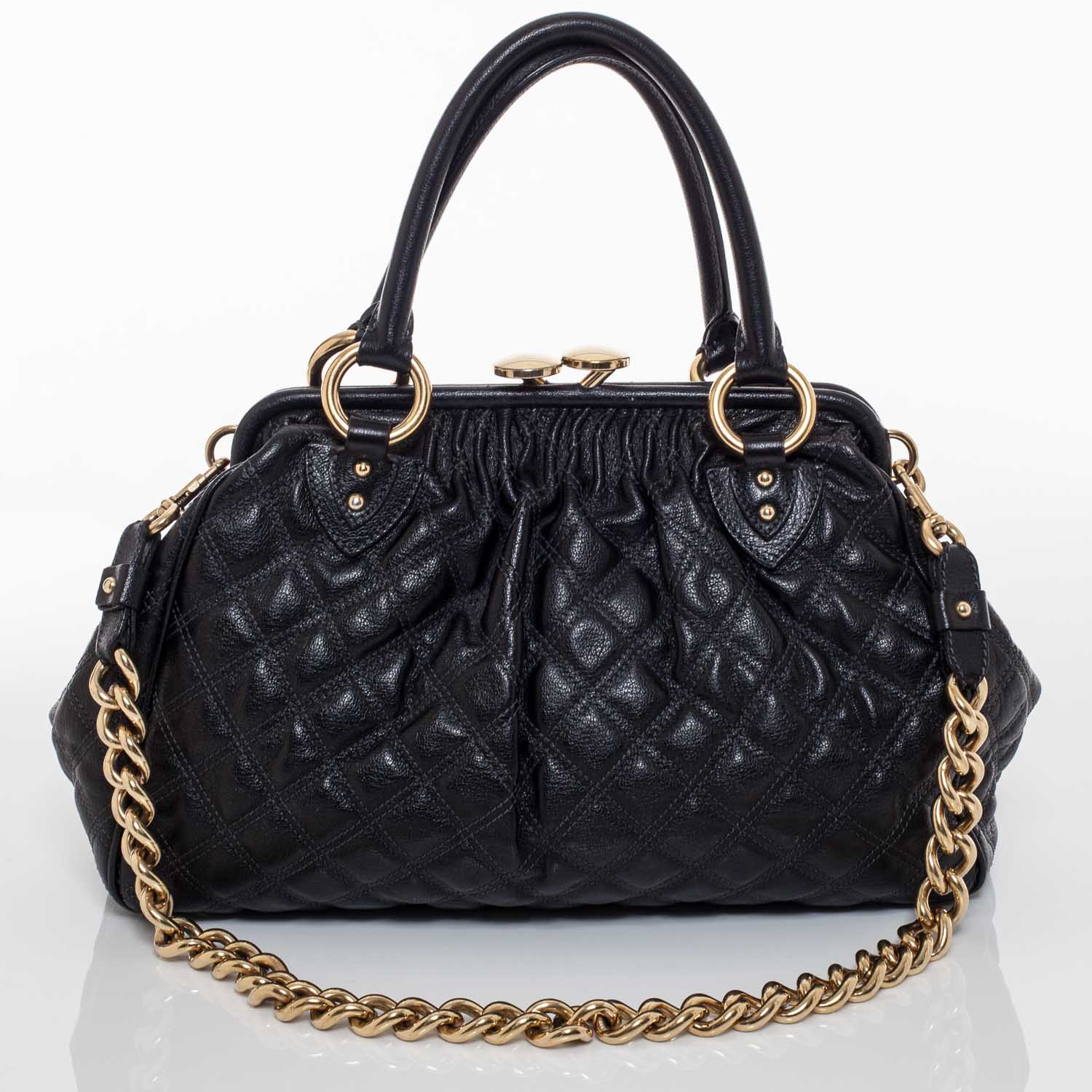 Marc Jacobs Quilted Leather Stam Black 1 of 11