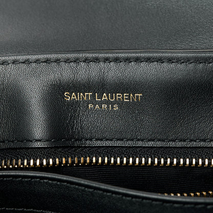 Saint Laurent Patent Y Quilted Monogram Toy Loulou Crossbody Bag Black 6 of 11